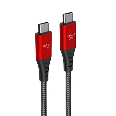 2020 New E-mark Ic 20v 5a Usb 3.1 Type-c To Type-c Pd Fast Charger Data Cable 10g/s,Gen 2 4k 3d