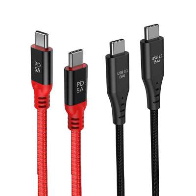 2020 Hot usb cable C to C 10GB/s 20GB/s Mobile Phones Charger Usb Cable Data fast charging 5A 3A usb c cable for computer