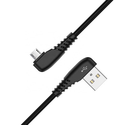 Fast charging 1M 90degree USB cable 2.4A micro usb charger data able for  smart phone