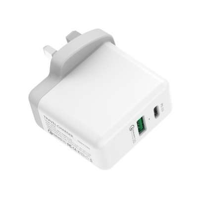 2020 USB C Wall Charger 2 Ports 36W Fast Travel Charger PD3.0+QC3.0 for MacBook Laptop